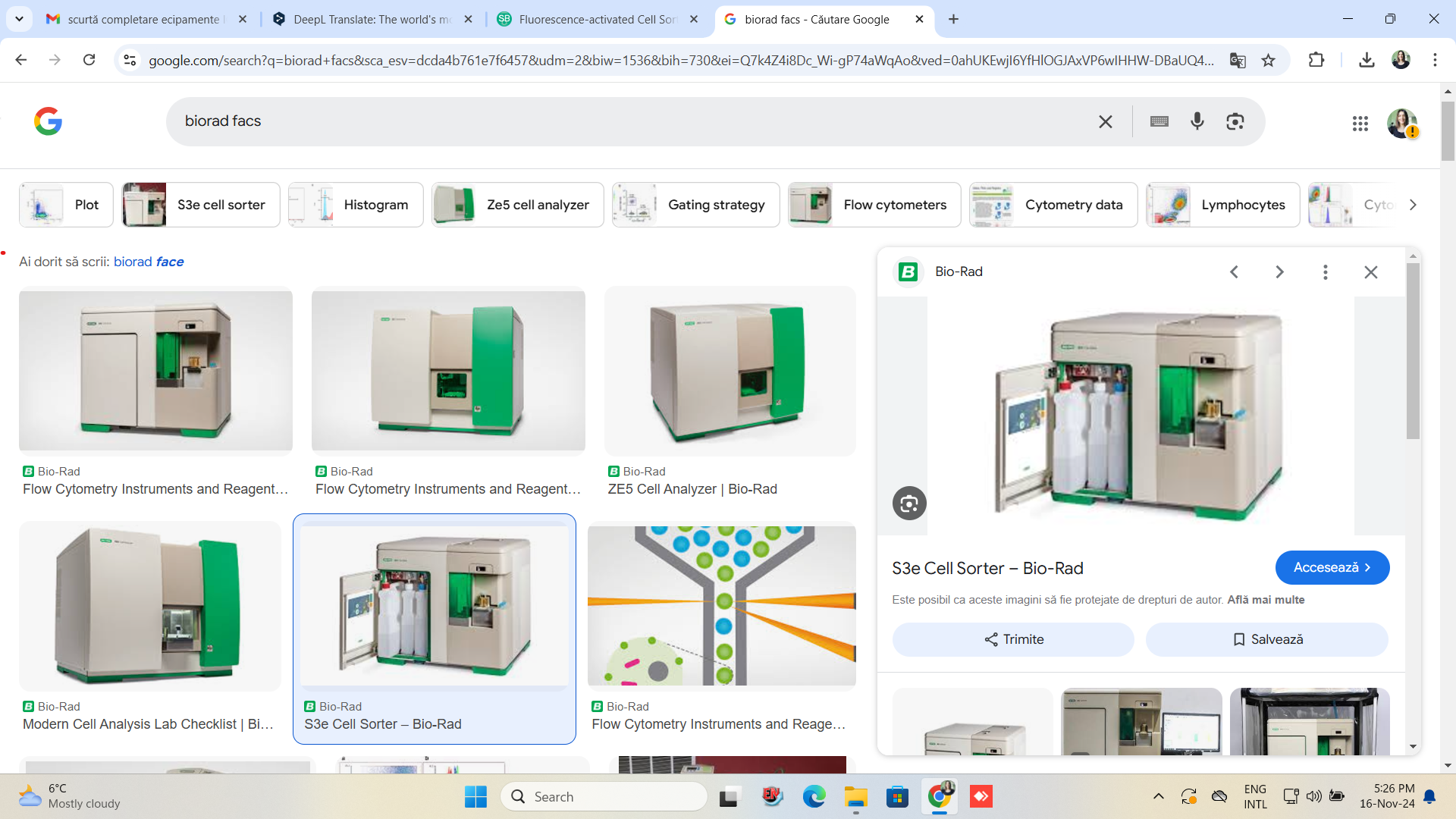 Fluorescence-based cell sorting system (FACS)